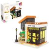 City Cafe Building Toy Set, Modular Coffee Shop Building Blocks Halloween Xmas Gift for Adult, Boy and Girls 14+, 1347pcs Mini Brick with LED (Not Compatible with Lego)