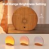 REACHER Wood Grain Sunrise Alarm Clock and Sound Machine Nightlight, Digital Dimmable Clock for Bedroom, 26 Sleep Sounds, White Noise Machine for Baby, Adults, Wake Up Light Alarm Clock for Kids