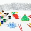 Fprl 24 Sets Christmas Craft Kits DIY Window Paint Art Suncatchers Craft Kits Assorted Sun Catcher Kits for Art Ornaments Santa Snowflake Snowman Decorations Art Project