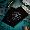 CREATCABIN 2Pcs Black Tarot Storage Bag Thick Velvet Packing Pouches 12 Constellation Symbol Drawstring Bag Protective Card Board Game Embroidery for Tarot Dice Card Jewelry Crystal Pouch