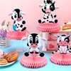 9 Pcs Cow Print Honeycomb Centerpieces Cow Theme Party Honeycomb Table Topper Pink Cow Party Decorations Farm Animal Cow Birthday Party Supplies Cow Print Party Supplies for Girl Cowboy Party Favors
