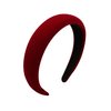 SHENHE Women's Velvet Headband Vintage Wide Head Hair Band Simple Headband Red One-Size