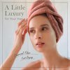 myHomeBody Hair Towel Wrap | Luxury Rapid-Dry Hair-Drying Turban | Ultra Soft and Quick Drying Absorbent Charcoal Fiber, with Coconut Shell Button – Cinnamon