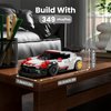 Mould King Speed Champion 911 RSR Racing Car Building Kit with Acrylic Display Case, 27010 Collectible Model Car Kits, Building Blocks Kit Racing Toy Cars for Adult Kids 8+(349 PCS)