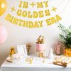 In My Golden Birthday Era Banner, Glitter Gold Happy Birthday Banner Golden Birthday Party Banner for Singer Birthday Party Decorations