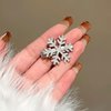 FULANSI Christmas Snowflakes Hair Clips Glitter Rhinestone Snow Flake Hair Barrettes Christmas Hair Accessories for Women Princess Metal Alligator Clips for Thick Thin Hair Winter Xmas Party Decor