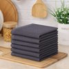 Kitinjoy 100% Cotton Kitchen Dish Cloths, 6 Pack Waffle Weave Ultra Soft Absorbent Dish Towels for Drying Dishes Quick Drying Kitchen Towels Dish Rags, 12 X 12 Inches, Dark Grey