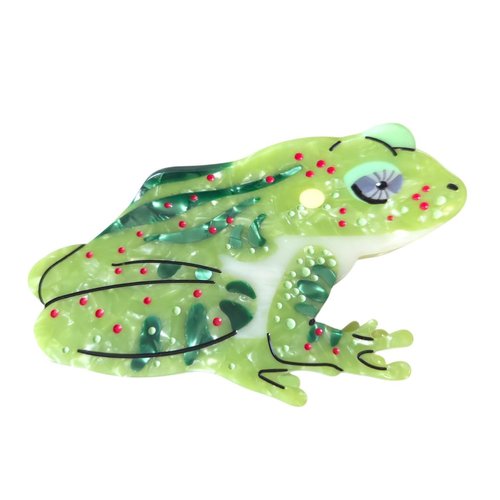 Fantasy Frog Hair Clips,Acetate Hair Clips,Big Claw Clips for Women,Novelty Hair Clip,Green
