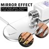 HOSAILY Metallic Mirror Painting Nail Polish, 2x12ml Silver Gold Painted Drawing Striper Gel Build in Thin Brush, Mirror Chrome Effect Nail Art Soak off UV/LED Glossy Metal Gel Liner DIY Nail Manicure