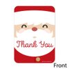 Big Dot of Happiness Jolly Santa Claus - Shaped Thank You Cards - Christmas Party Thank You Note Cards with Envelopes - Set of 12