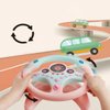 XHSP Steering Wheel Toy with Lights Music, Simulated Driving for Toddlers Pretend Play Toy Adsorption Driving Wheel for Kids (Style 1)