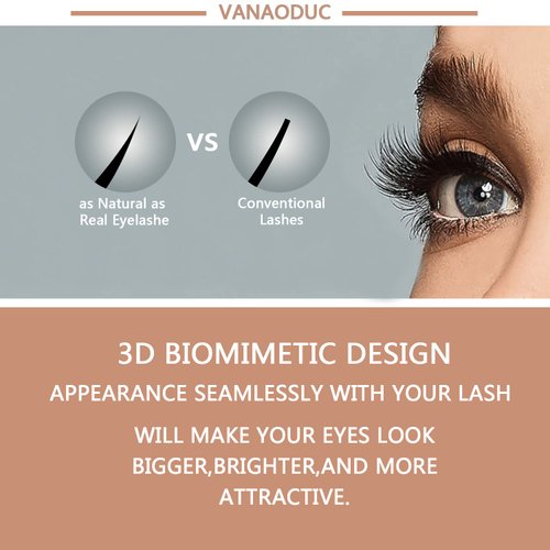 VANAODUC False Eyelashes 3D Mink Fake Lashes Round Volume Long 9-14MM False Eyelash Strips 10 Pairs Eye Lashes Pack, Lightweight & Comfortable, Reusable, Cruelty-Free