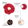 Jumbo Cotton Scrunchie Hair Tie - Red