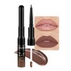 evpct 1Pcs Dark Brown Lip Stain Paint Matte Lip Liner and Lipstick Set Long Lasting Smudge Proof labiales matte mate larga duracion listip 24 hours a prueba de agua mate 24 horas originales,25#