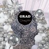 ECEAE Disco Party Balloon Garland Arch Kit 134 Pcs Metallic Silver Matte White Confetti Balloons Disco Balls Ideal for Adult Birthday Dancing Theme Decor Graduation Party Celebrity-Inspired Events