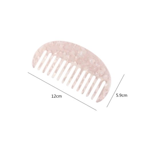 Hair Comb Wide Tooth Acetate Comb, Pocket Size Comb for Thick Curly Wavy Straight Hair, Hair Care, Detangling Comb, for Wet and Dry