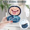 New Double-layer Retainer Storage Case with Belt Chewing,Removal Tool,Cleaning Brush,Built in Mirror Orthodontic Retainer Case,Mouth Guard Case,Denture Case