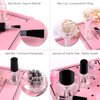 GTHER 6PCS 5ML Empty Nail Polish Glass Bottles with Brush Cap & Funnel & Mixing Balls for Nail Art