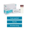 McKesson Povidone-Iodine Impregnated Swab Stick, Sterile - 4 in, 3 Sticks, 25 Packs, 75 Total