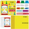 WinnerWhy 24 Sets Board Game VBS Crafts for Kids Religious Jesus Sign Craft Kit with Printed Acetate Board Game Cards Lanyard for VBS Vacation Bible School Classroom Activities Supplies (Trust Jesus)