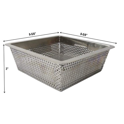 GSW FS-BSI Floor Sink Basket, 8-1/2 x 8-1/2 x 3"