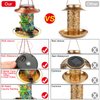 PENXUA Solar Bird Feeder for Outdoors Hunging, Gifts for Mom Grandma Women, Metal Waterproof Outside Wild Bird Feeders,Cardinals Feeders, Gifts for Bird Lovers, Lantern Light, Garden Decoration