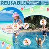Silipull 10 Pack Birthday Beach Ball for Pool Birthday Party Decorations 9" Clear Inflatable Pool Balls Pool Birthday Party Favors Swimming Pool Balls for Adults Outdoor Fun Water Games Gifts