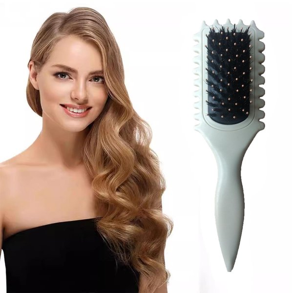 CBSHKLW Hair Brush for Curly Hair, Hair Brush, Curling Brush, Applicable Comb for Combing Curly Hair for Women and Men (Grey)