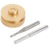 POWERTEC Solid Carbide Downcut Spiral Router Bits 1/4 Shank with Router Bushing, Collar & Alignment Pin for use w/ 1/4 Router Templates. Includes 1/8 Router Bits for Wood PVC MDF Hardwood (71333)
