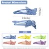 Butterfly Snap Hair Clips Set 6 Pieces Hair Clips for Girls Colorful Metal Clips for Thin Hair No Slip Hair Clip Girls Butterfly Hair Clips