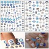 Eyes Nail Art Stickers, Funny Eye Nail Decals 3D Self-Adhesive Nail Art Design, Eyelash Eye Nail Sticker Special Acrylic Nails Supplies for Women Girls Manicure Charms Decoration Nail Decal (8 Sheets)