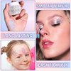IONSGAKO White Body Face Glitter Gel Makeup Hair Glitter Gel Long Lasting Shiny Holographic Chunky Sequins Halloween Festival Face Paint Glitter Gel Makeup - 01 Sparkling White