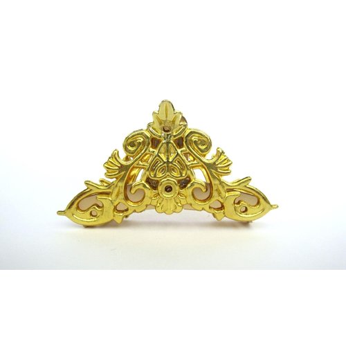 Generic Medium bright gold triangle metal filigree hair claw clip fine thin hair