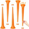GCQJOQ 4 Pcs Collapsible Stadium Horn, 21 Inch, Plastic Vuvuzela Trumpet Noisemakers for Sports Events, Carnivals, Parties, Orange