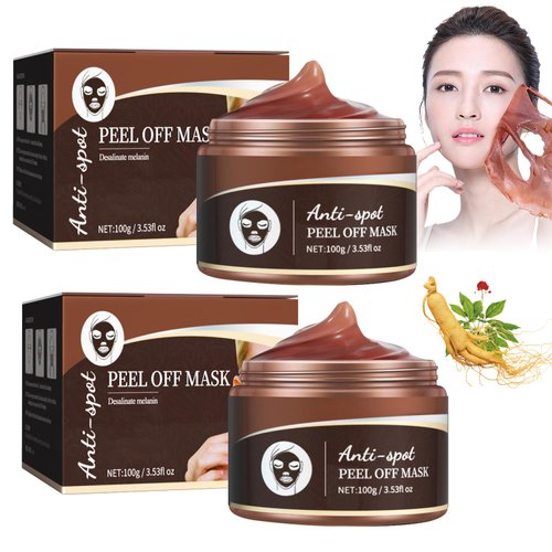 Nicgou Peel Off Mask，Anti Aging Peel Off Mask Ginseng Korean，Pro-Herbal Refining Peel-Off Facial Mask，For All Skin Types(2pcs)