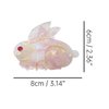 Pink Bunny Hair Clip,Cellulose Acetate Hair Clips,Small Claw Clips for Women,Hair Accessories