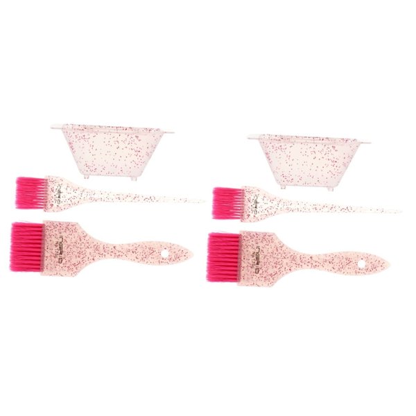 BIUDECO 2Sets Hair Dye Brushes and Mixing Bowls Hair Coloring Brush and Bowl for Salon Quality Hair Dyeing and Tinting for Home Use