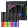 MAEPEOR 12 Color Matte Liquid Eyeliner Set UV Glow Neon Eye Liner Pen Waterproof Smudgeproof Long Lasting Eyeliner Eye Makeup Gift Kit for Women and Girls (Set 03)
