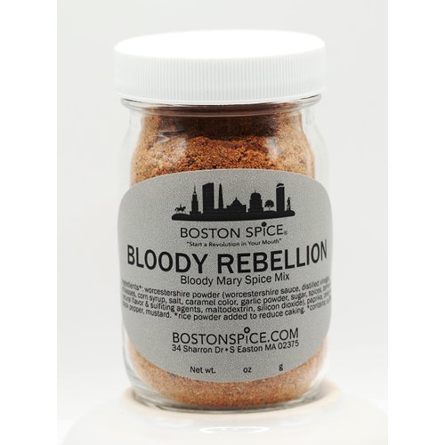Boston Spice Bloody Rebellion Make The BEST Gourmet Bloody Mary's Cocktail Drink Beverage Seasoning Mix Spice Blend Just Mix with Vodka Vegetable Juice & Lime Wedge 1/2 Cup Spice wt. 2.3oz/67g Jar