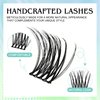 Hermosa Sierra Serenity Fluffy Lash Clusters, Thick Eyelash Clusters D Curl Wispy Individual Lashes 8-16mm Cluster Eyelash Extensions 72pcs False Eyelashes DIY Flat Lash Extension HM3DN95