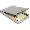 Saunders Silver Memo Size Aluminum Redi Rite Storage Clipboard with 1 Inch Storage Compartment and Self Locking Latch - Form Holder Perfect for Contractors, Truckers, and Office Use
