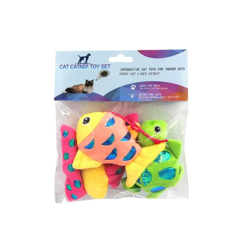 GOHOO PET Catnip Toys Crinkle Paper, 3 Pack Cat Toys with Catnip, Cat Chew Toy for Indoor Cats, Fish Turtle Butterfly Catnip Toys