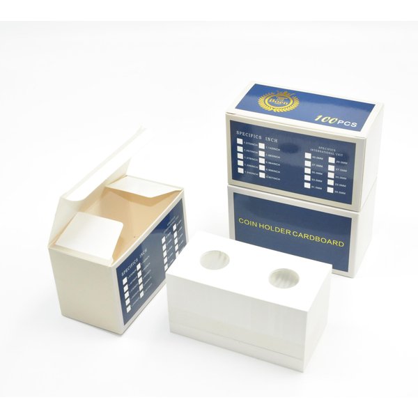 Boen Coin Flips 20.5mm/(0.8 Inch) 300Pcs Coin Flips for Penny Coin Holders for Colletors The Coin Collection Supplies Coin Cardboard Coin Flips for Coin Collection