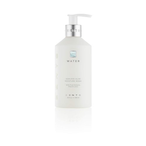 Zents Hand and Body Wash (Water Fragrance) Moisturizing Anti-Aging Cleanser with Organic Shea Butter & Aloe for Dry Skin, 10 fl oz