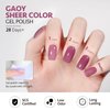 GAOY Jelly Purple Gel Nail Polish, 16ml Sheer Natural Translucent Soak Off Gel Polish, UV Light Cure for Nail Art DIY, 2085 Crystal Purple