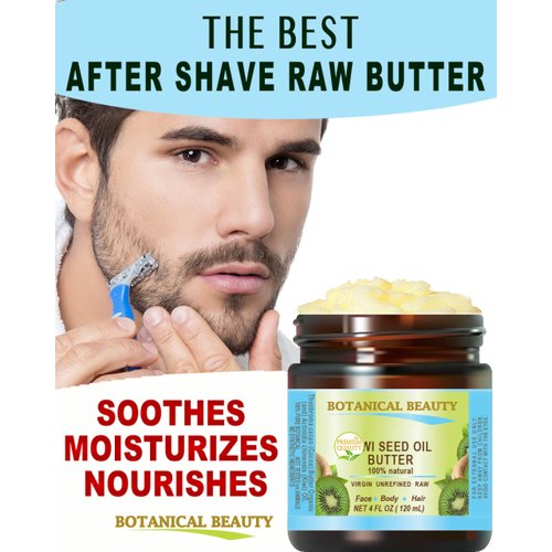 KIWI SEED OIL BUTTER RAW VIRGIN UNREFINED Cold preesed for Face, Body, Hair, Nails, Skin, Hands, 4 Fl. oz. - 120 ml. Rich in vitamin E, vitamin C by Botanical Beauty