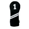 Sunfish Leather Golf Headcover Set 1-3-X Driver Fairway Hybrid Black and White !