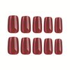 24Pcs Cat Eye Press on Nails Square Medium Fake Nails Red False Nails Glitter Full Cover Stick on Nails Artificial Acrylic Reusable Nail Design Glue on Nails for Women Girls Manicure Salon Decorations