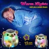 BSTAOFY 10'' Light up Hedgehog Stuffed Animal Glow Soft Plush Toy LED Nightlight Bedtime Gift for Toddlers Kids on Birthday Christmas Valentines Day