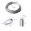 Amadget Stainless Steel Wire Rope, 316 Marine Grade Cable Railing Kit, Aircraft Wire Rope & Picture Hanging Kit for Railing, Decking, Boat Marine Hardware (1/16" x 33 Feet)